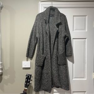 Zara long cable knit cardigan jacket